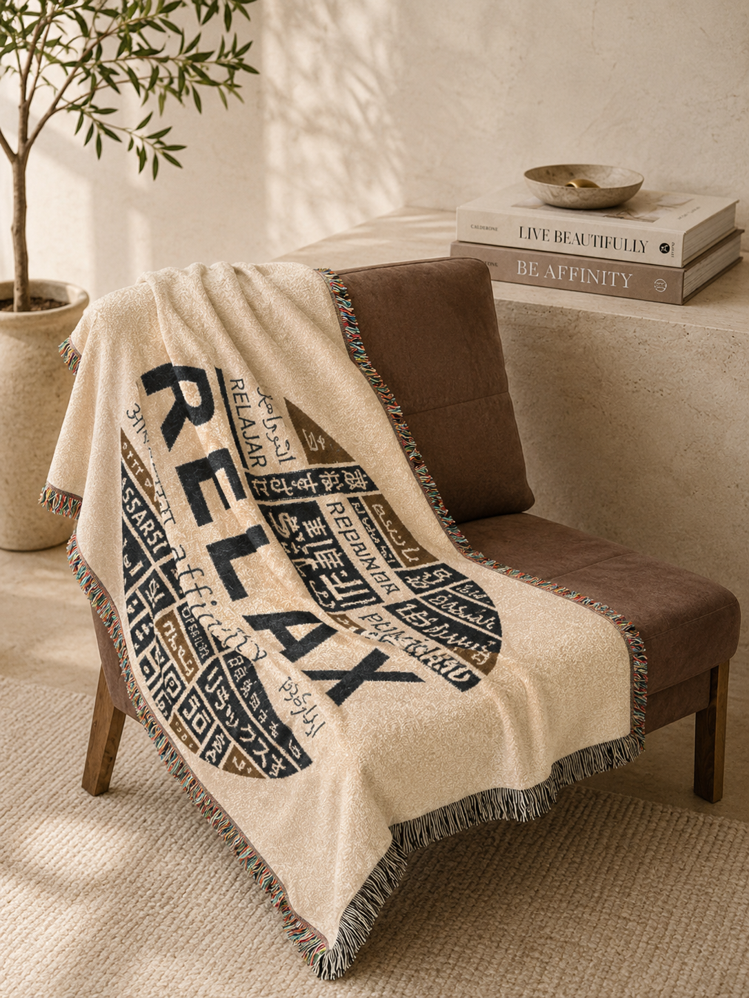 Relaxing to Exhale Throw Blanket